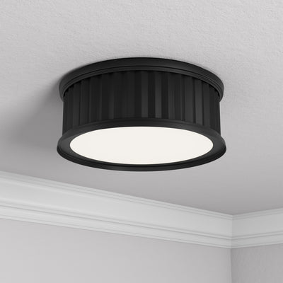 5.25'' Corvella Matte Black 2 Light Flush Mount