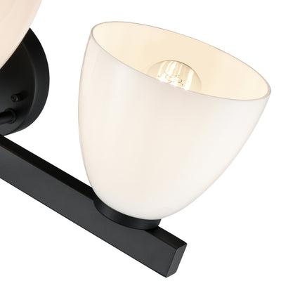 24'' Apria Matte Black 3 Light Bath Vanity