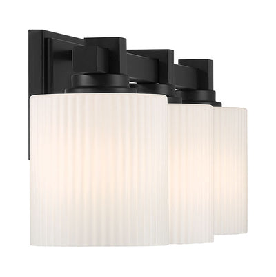 22'' Abelson Matte Black 3 Light Bath Vanity