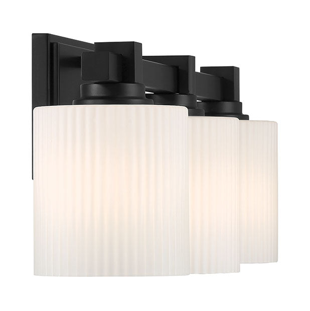 22'' Abelson Matte Black 3 Light Bath Vanity