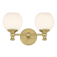 14.75'' Orlisse Vintage Brass 2 Light Bath Vanity