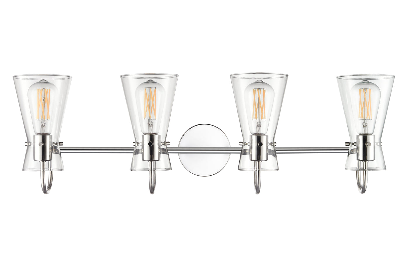 30.75'' Camellia Polished Nickel 4 Light Bath Vanity