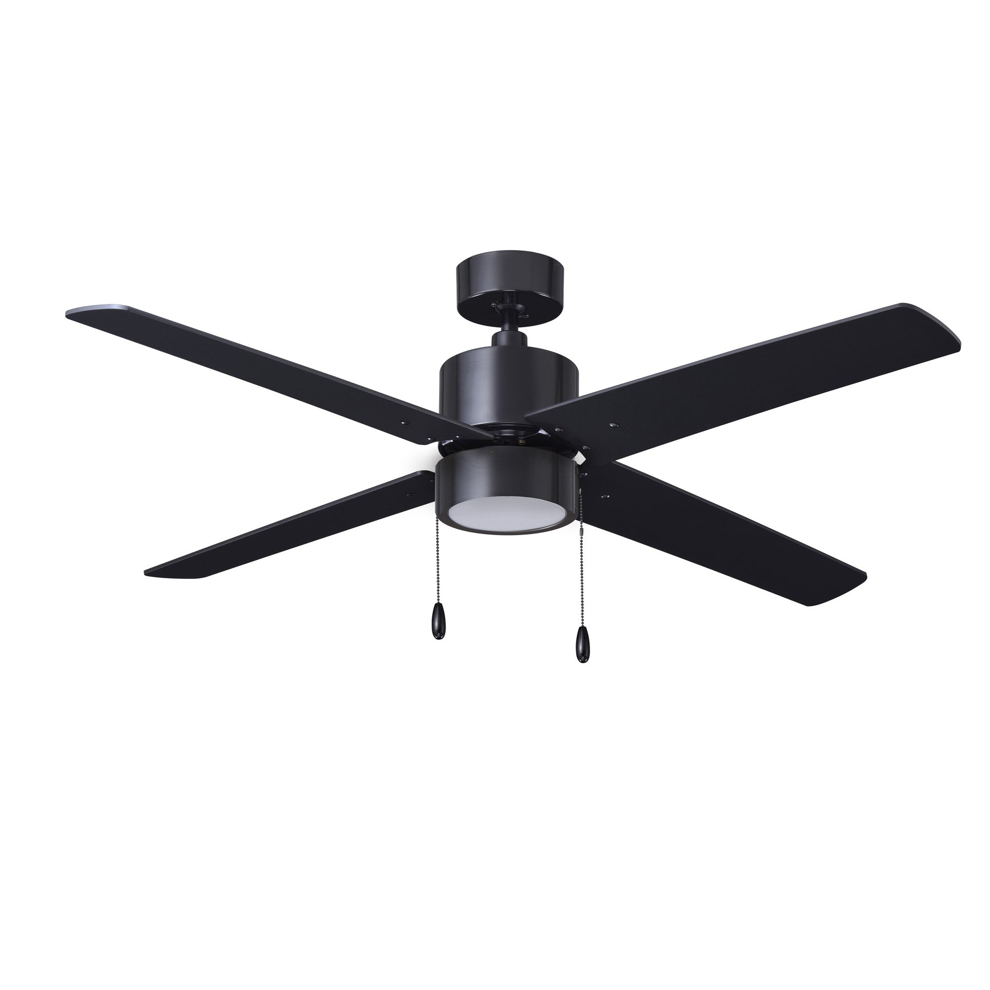 52 Inch Aldea AC Black Indoor Ceiling Fan 4-Blade Reversible