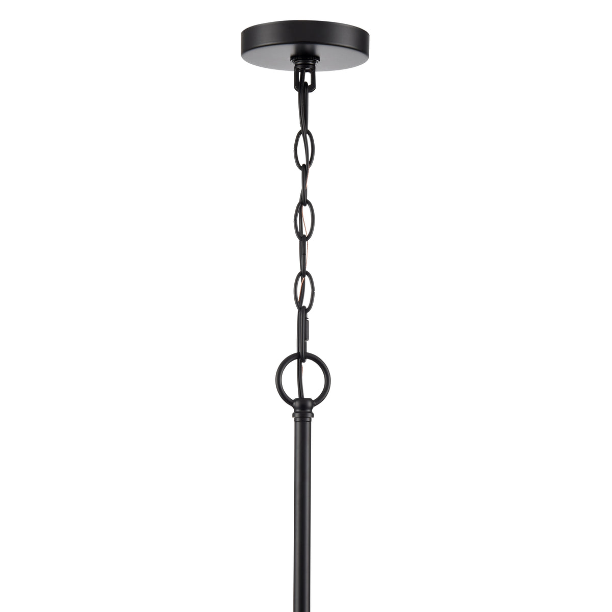 22'' Chastine Matte Black 5 Light Chandelier