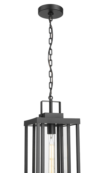 19.25'' McDonough Powder Coated Black 1 Light Hanging Lantern