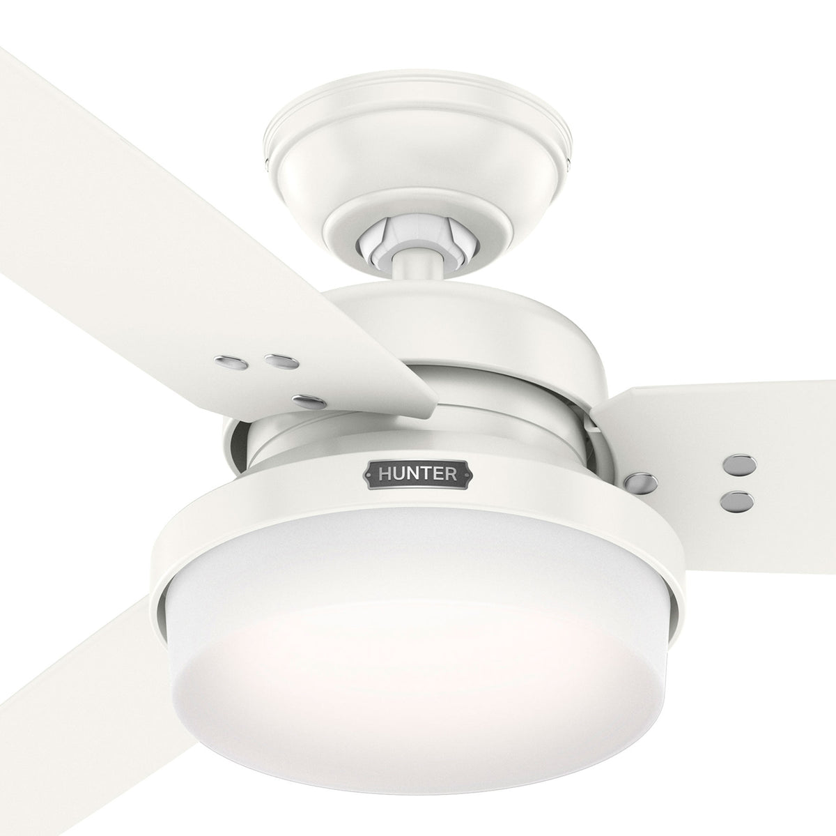 52 inch Sentinel Fresh White Ceiling Fan with LED Light Kit and Handheld Remote