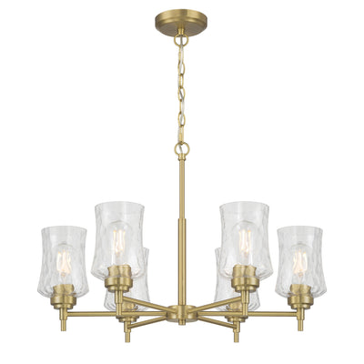 17.5'' Clarvyn Vintage Brass 6 Light Chandelier