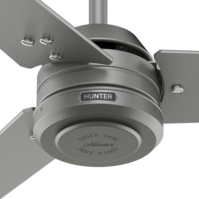 60 inch Cassius ENERGY STAR® Matte Silver Damp Rated Ceiling Fan and Wall Control