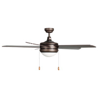 52 Inch Mirage IV AC Oil Rubbed Bronze Indoor Ceiling Fan 5-Blade Reversible