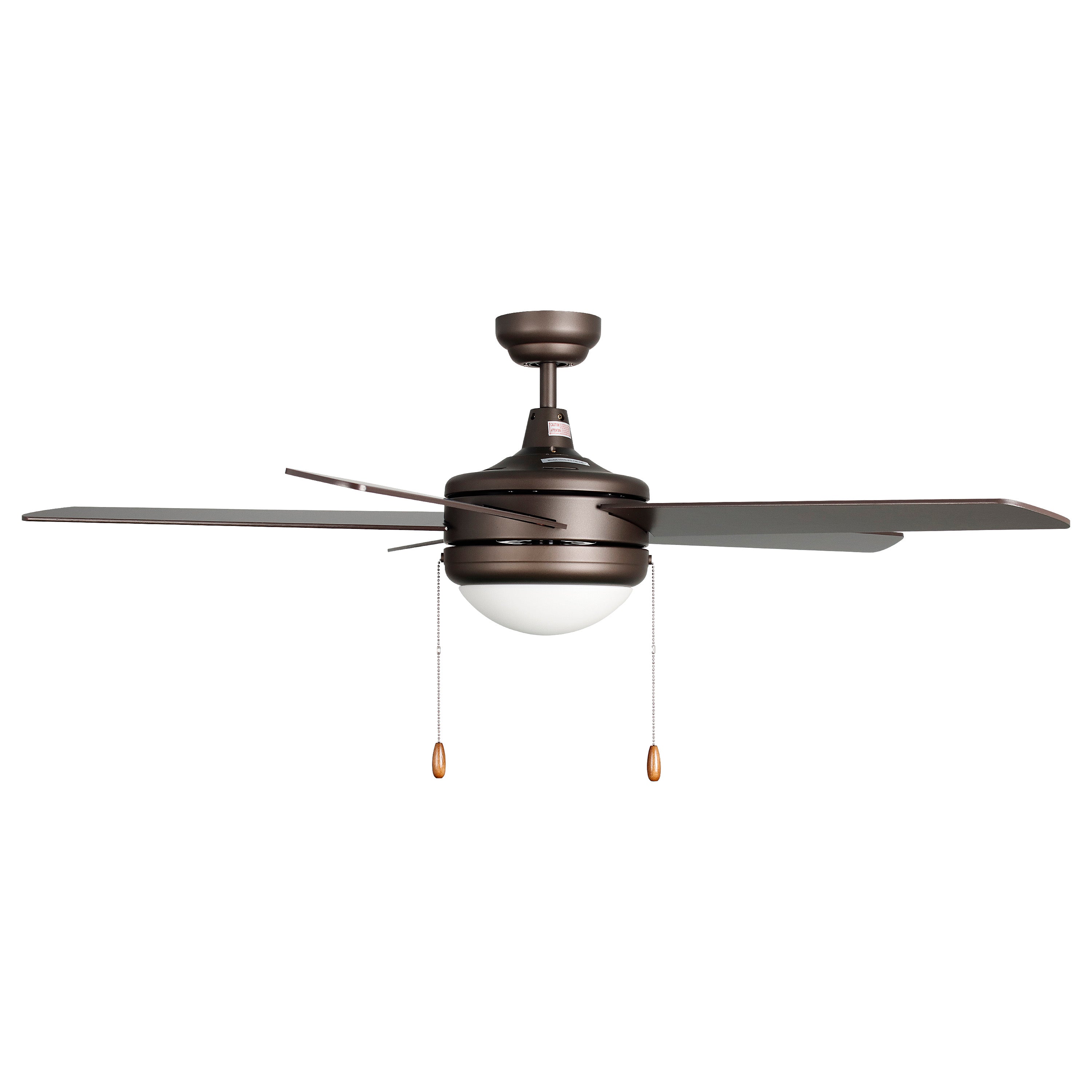 52 Inch Mirage IV AC Oil Rubbed Bronze Indoor Ceiling Fan 5-Blade Reversible
