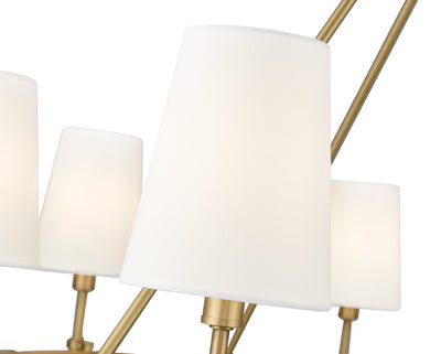 31.5'' Adorra Vintage Brass 8 Light Chandelier