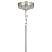 5.75-inch Strayhan Brushed Nickel 1-Light White Frosted Glass Pendant Light