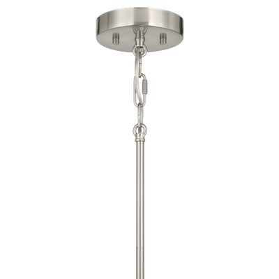 5.75-inch Strayhan Brushed Nickel 1-Light White Frosted Glass Pendant Light