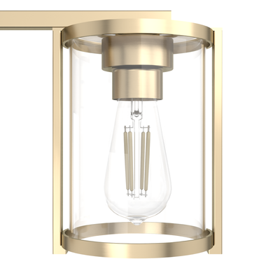 Astwood 33.25-inch 4-light Alturas Gold Vanity Light with Clear Glass