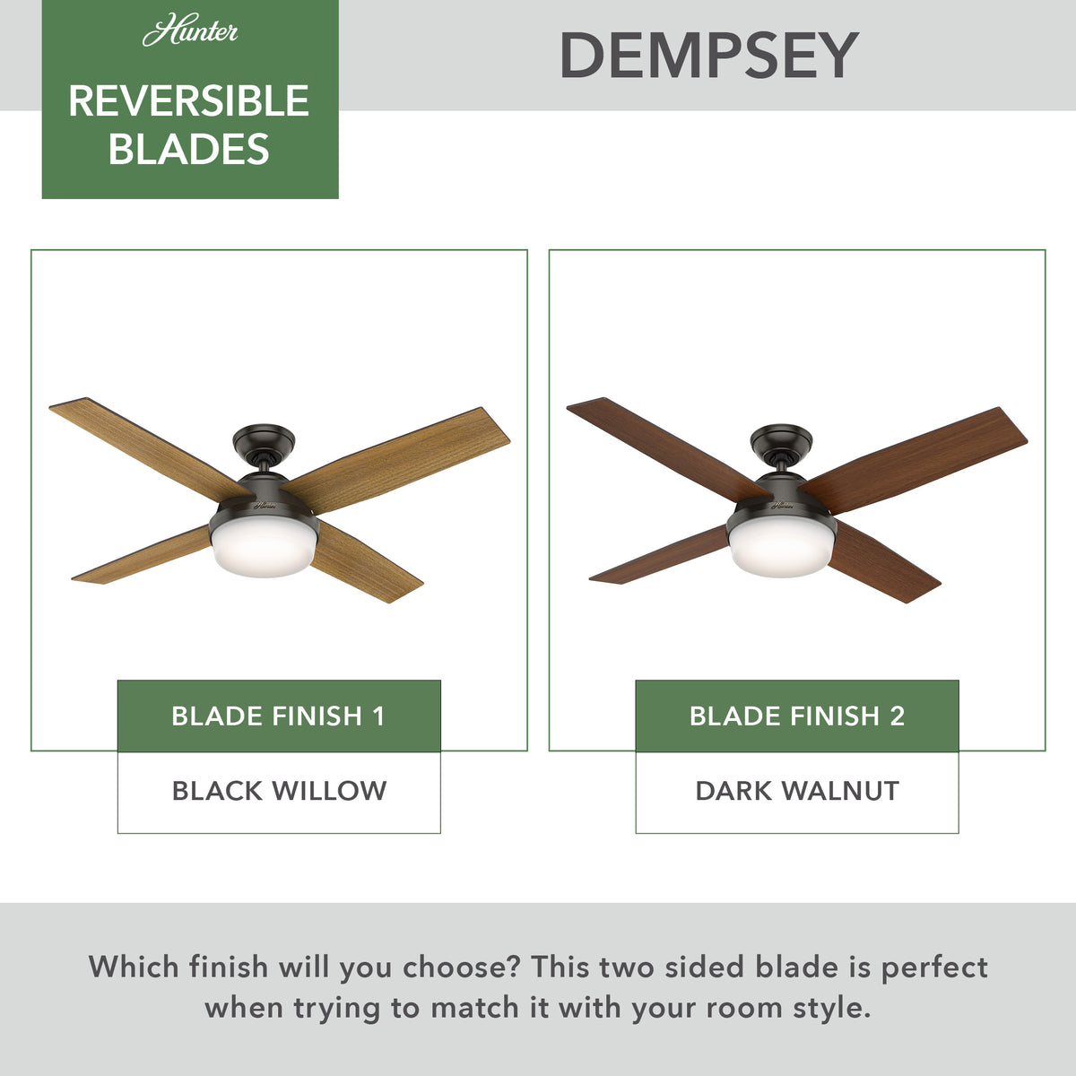 52 inch Dempsey Matte Black Damp Rated Ceiling Fan with LED Light Kit and Handheld Remote