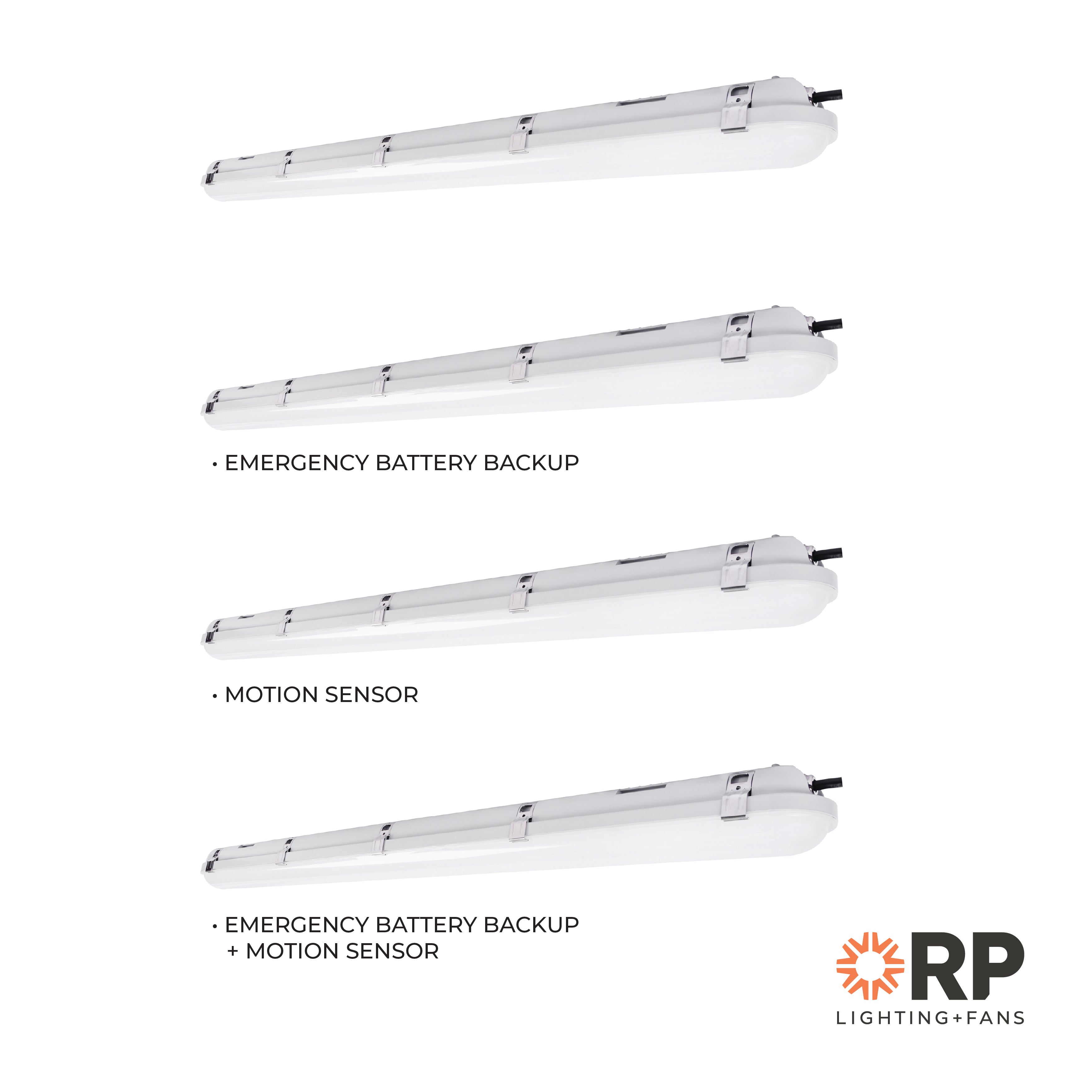 4-foot White Outdoor Linear Flush Mount with 3-CCT Selectable White