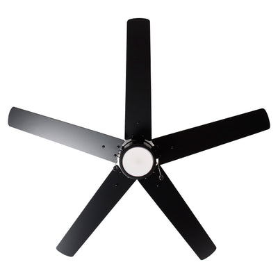 52 Inch Aldea VI AC Matte Black Indoor Ceiling Fan 5-Blade Reversible