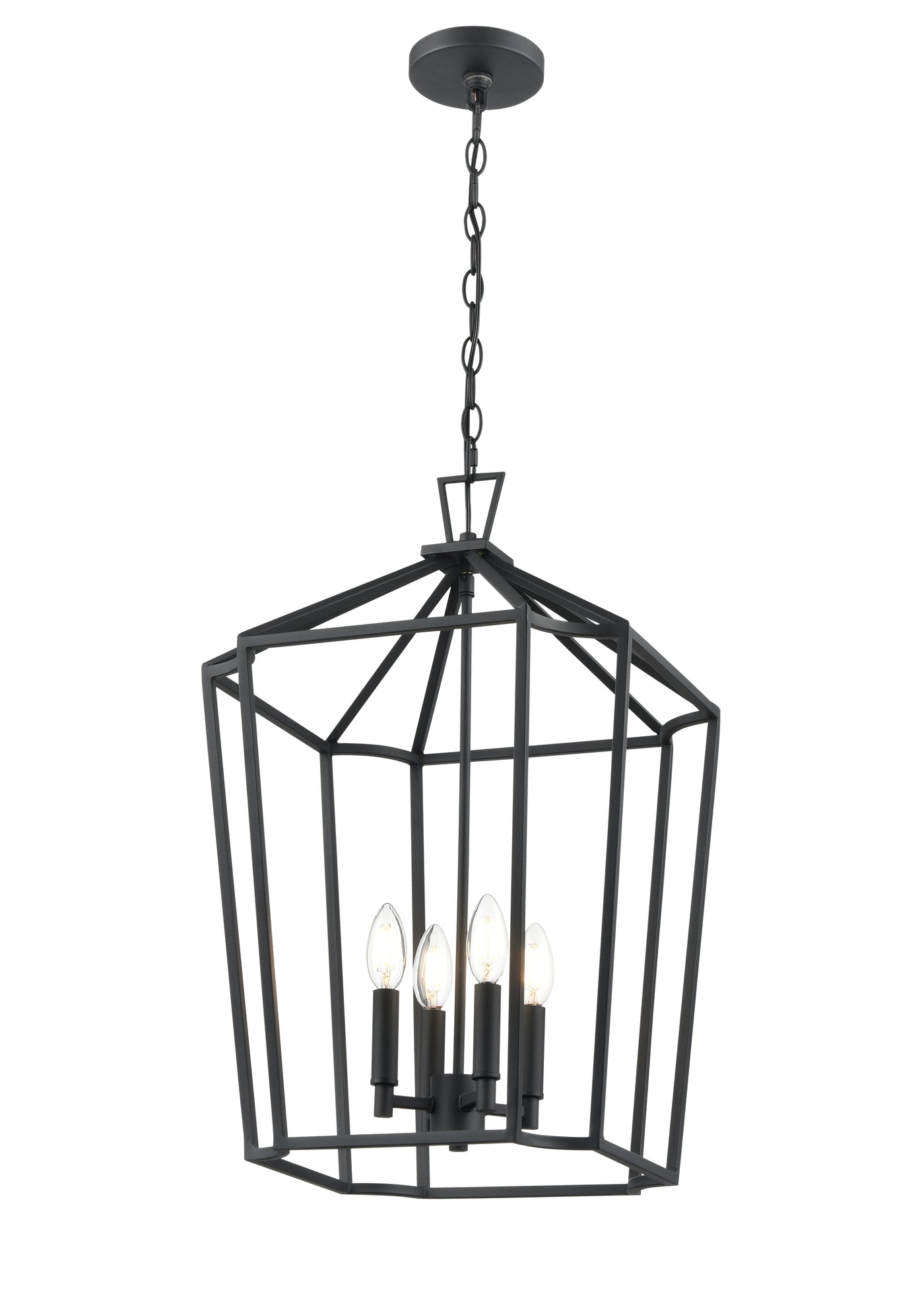 24.25'' Hylena Textured Black 4 Light Pendant
