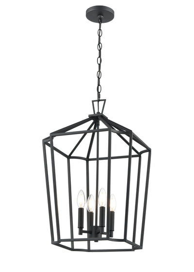24.25'' Hylena Textured Black 4 Light Pendant