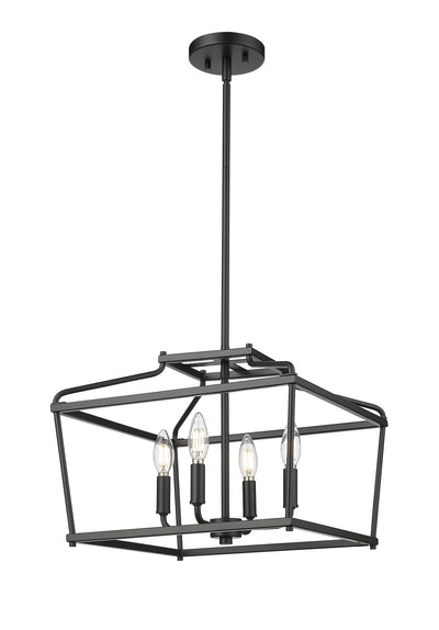 13'' Nellita Matte Black 4 Light Pendant