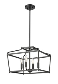 13'' Nellita Matte Black 4 Light Pendant