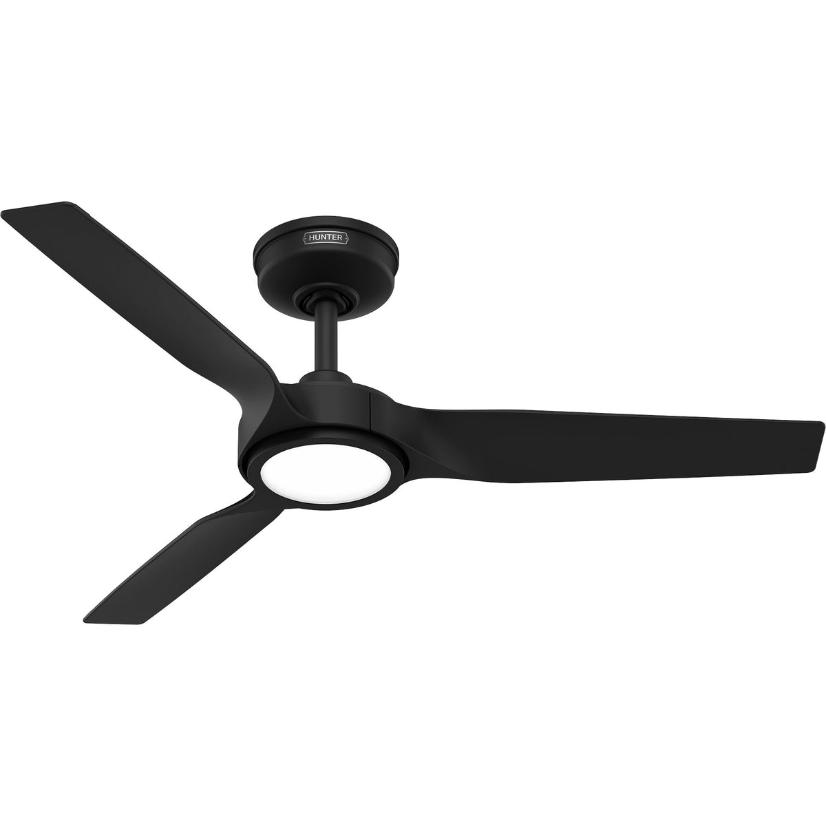 44 inch Zentech Wi-Fi ENERGY STAR® Matte Black Damp Rated Ceiling Fan with LED Light Kit and Handheld Remote
