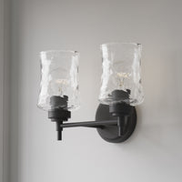 12.75'' Clarvyn Matte Black 2 Light Bath Vanity