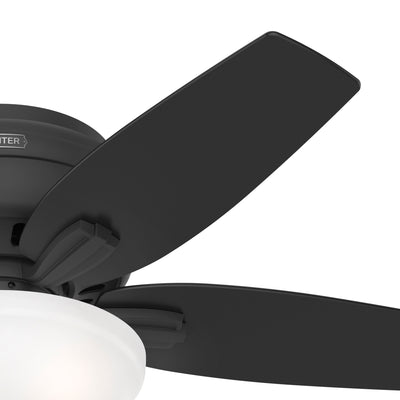 42 inch Newsome Matte Black Low Profile Ceiling Fan with LED Light Kit and Pull Chain