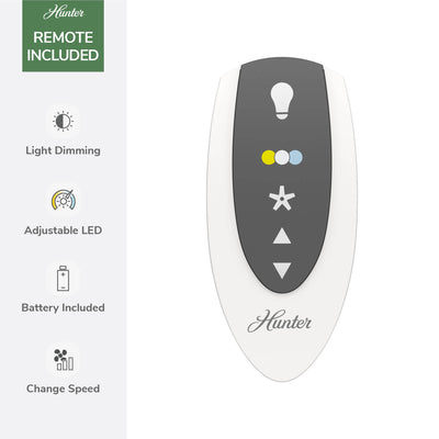 52 inch Malden Matte Black Ceiling Fan with LED Light Kit and Handheld Remote