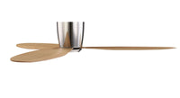 52 Inch DC Chrome Fan in Brushed Chrome with Teak Blades