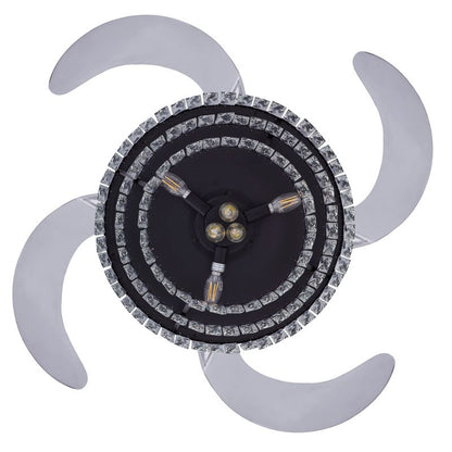 48 Inch Antique Black Retractable Blade Ceiling Fan