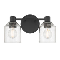 14'' Vessair Matte Black 2 Light Bath Vanity