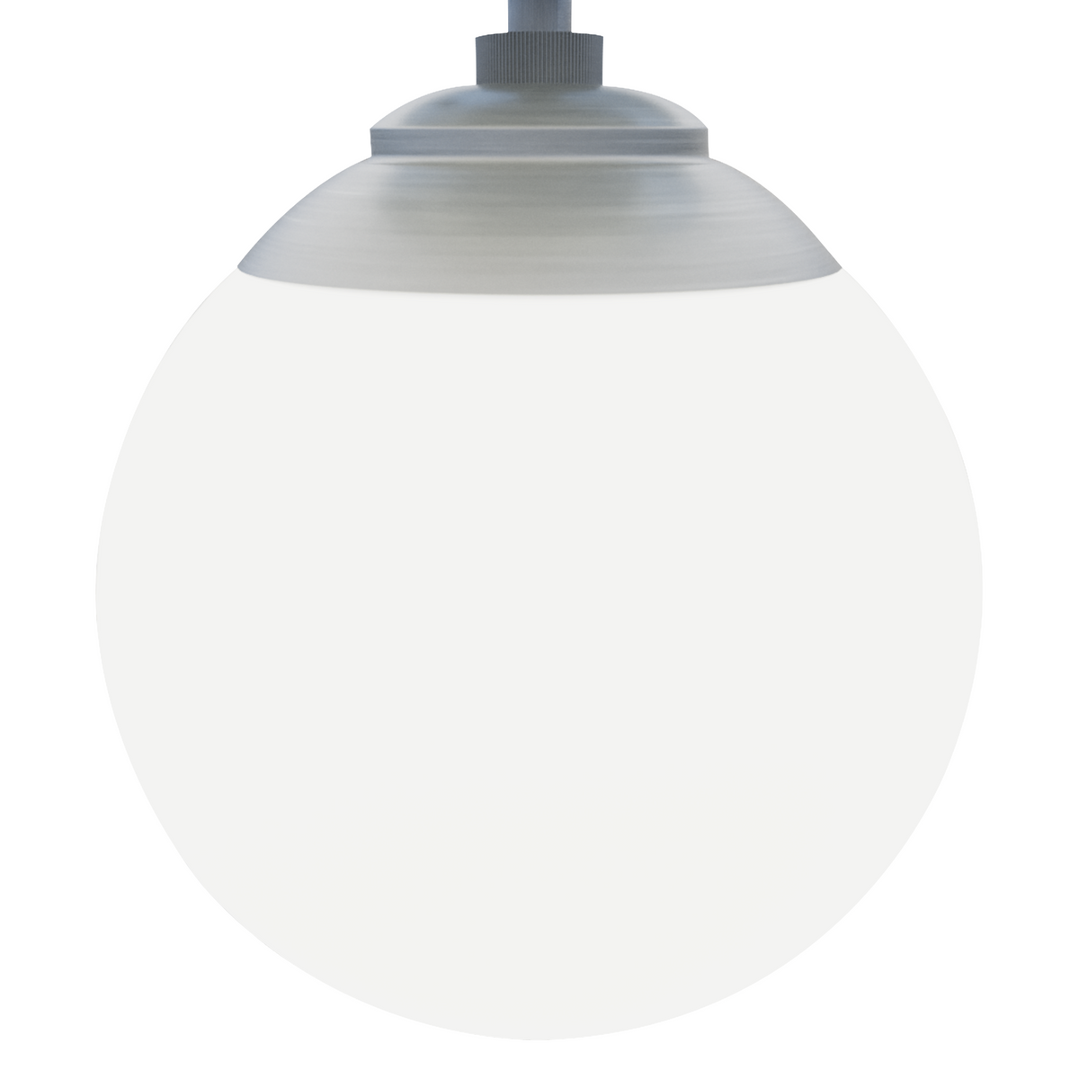 Hepburn 8-inch 1-light Brushed Nickel Semi-Flush Mount with Cased White Glass