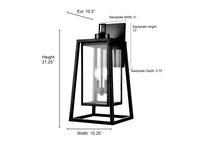 10.25'' Denzell Powder Coated Black 2 Light Wall Sconce