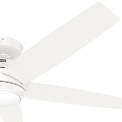 52 inch Zayden Fresh White Ceiling Fan with LED Light Kit and Handheld Remote