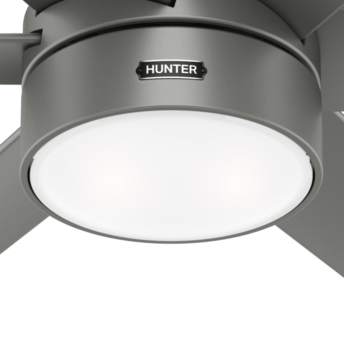 60 inch Solaria ENERGY STAR® Matte Silver Damp Rated Ceiling Fan with LED Light Kit and Wall Control