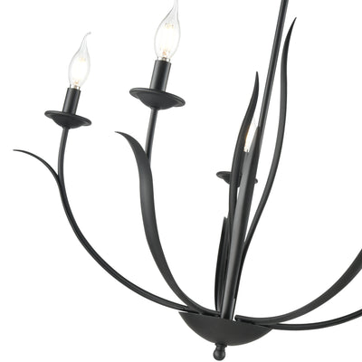 26.5'' Charlize Matte Black 5 Light Chandelier