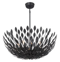 10.75'' Merylmint Matte Black 8 Light Pendant
