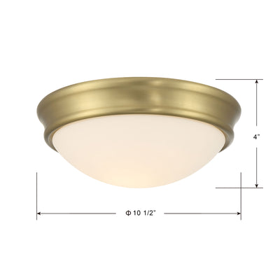 4'' Baumann Vintage Brass 1 Light Flush Mount