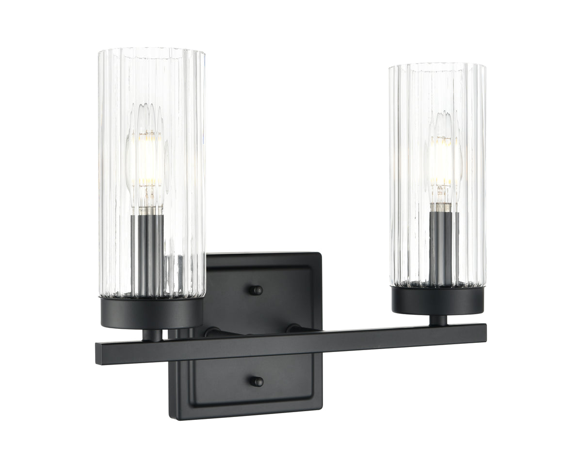 12.5'' Iversen Matte Black 2 Light Bath Vanity