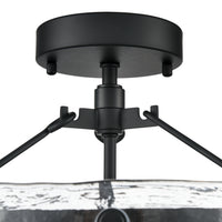 13'' Bennetti Matte BlackWater 2 Light Semi-Flush Mount
