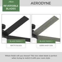 60 inch Aerodyne Wi-Fi ENERGY STAR® Matte Black Ceiling Fan with LED Light Kit and Handheld Remote