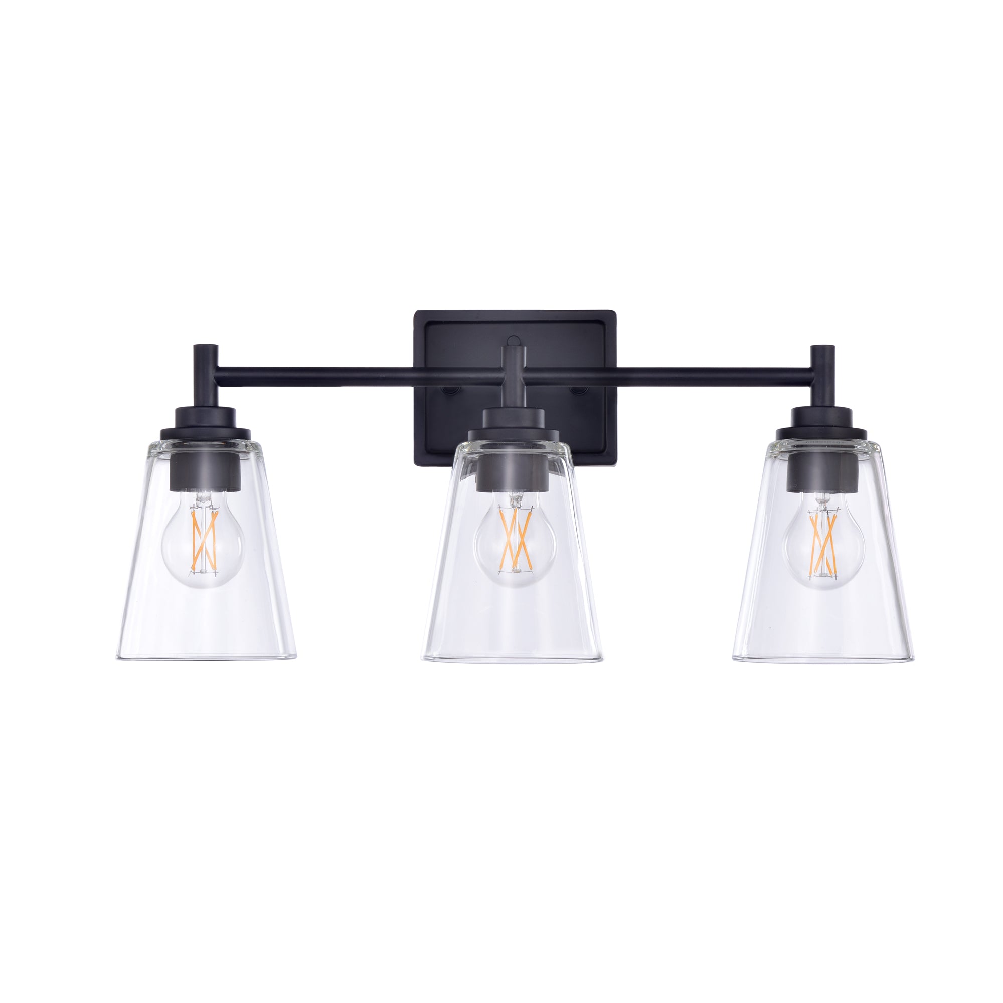 22.5-inch 3-light Matte Black Vanity Light