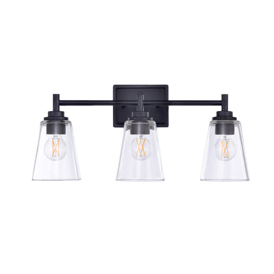 22.5-inch 3-light Matte Black Vanity Light