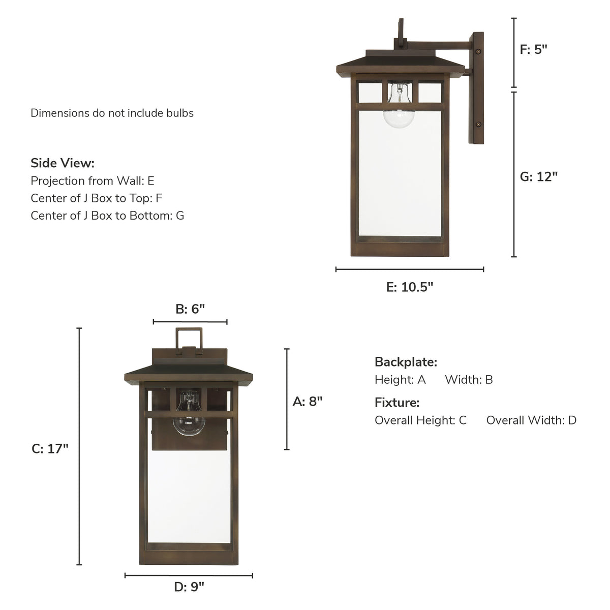 Yancy House 17-inch 1-light Matte Bronze Outdoor Wall Light with Clear Glass