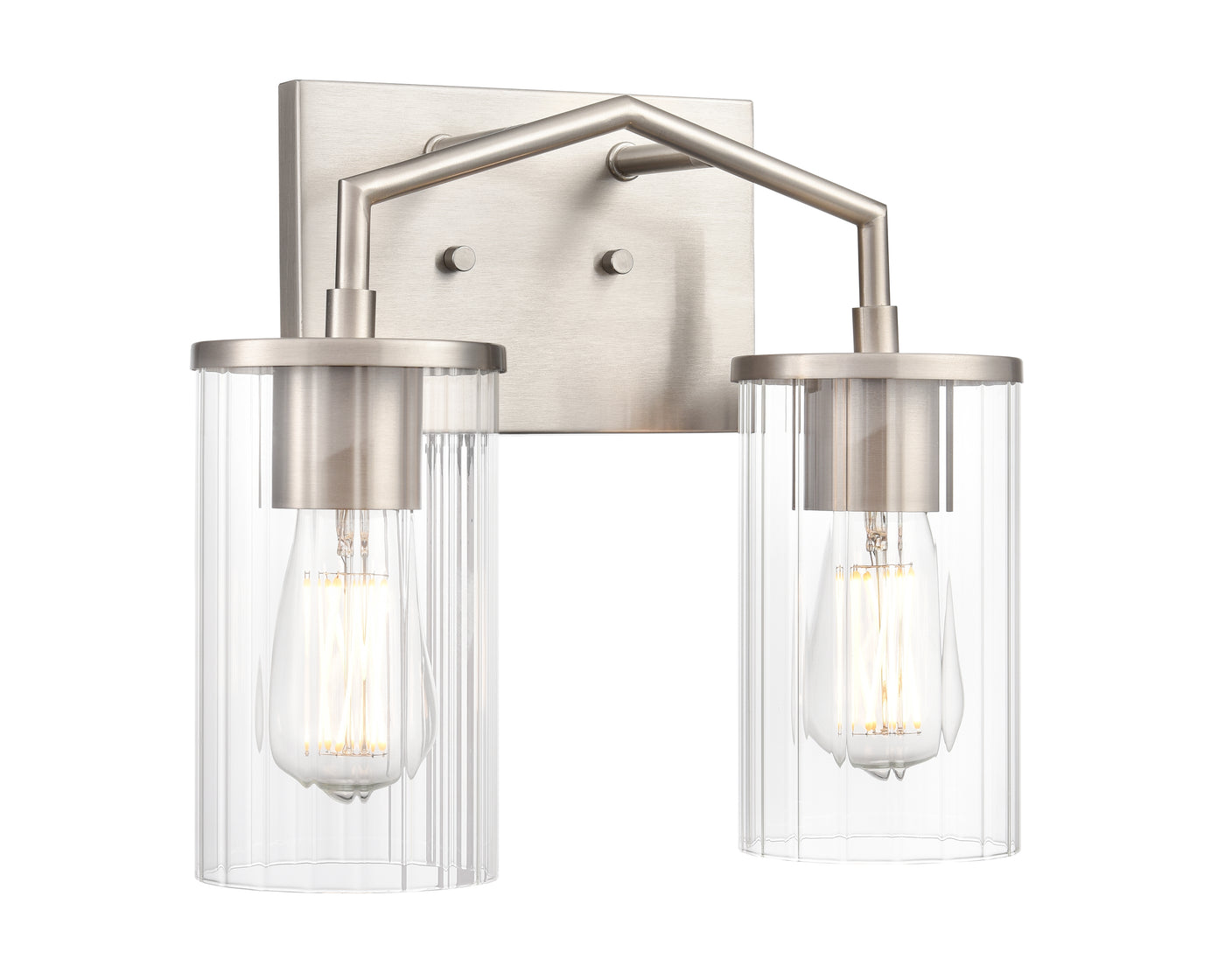 13'' Beverlly Brushed Nickel 2 Light Bath Vanity