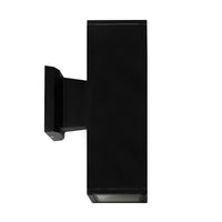 4-inch Black Outdoor Wall Light with 4000K Light and Clear Lens