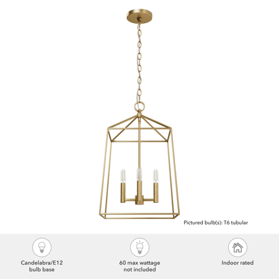 Fair Oaks 13-inch 4-light Luxe Gold Lantern Pendant