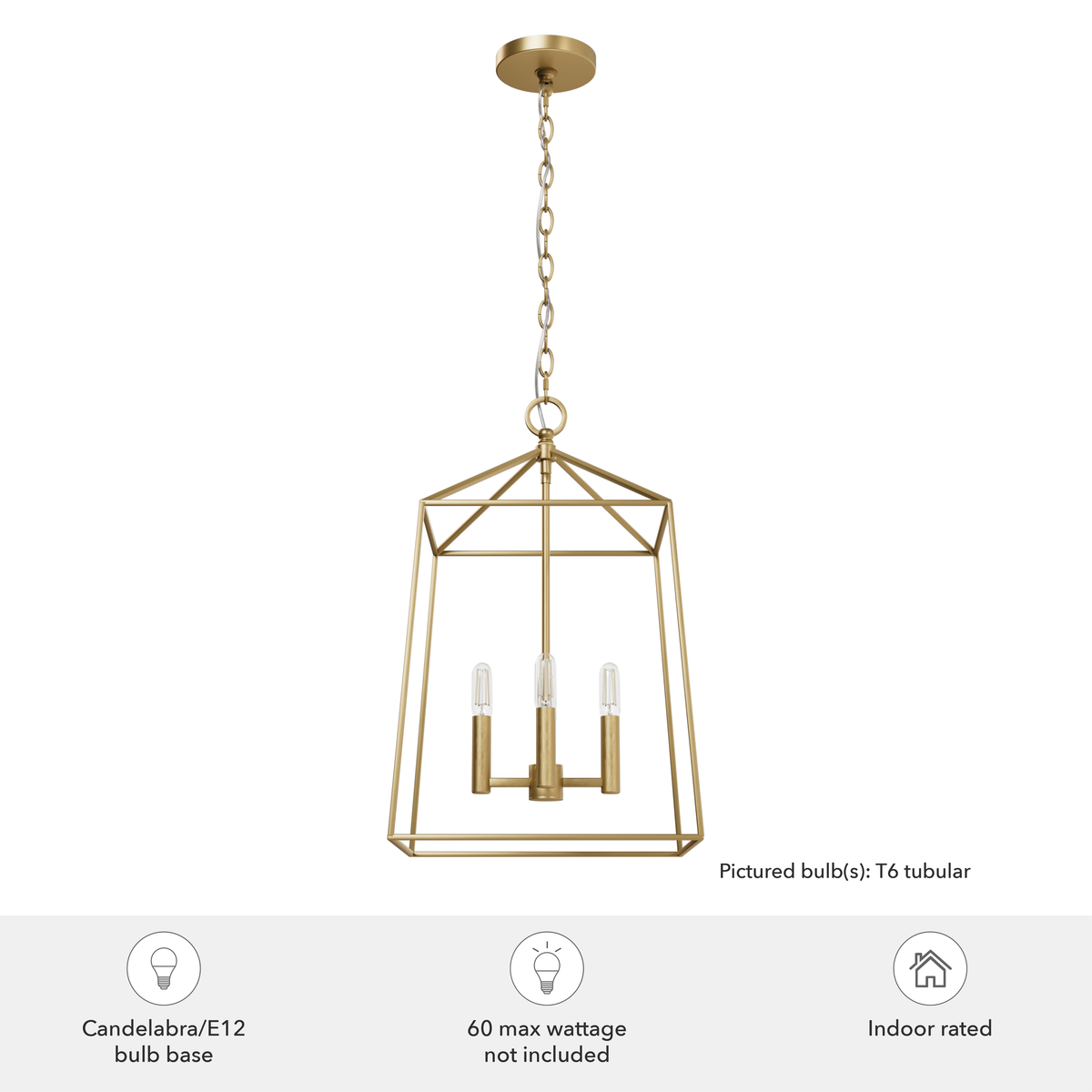 Fair Oaks 13-inch 4-light Luxe Gold Lantern Pendant