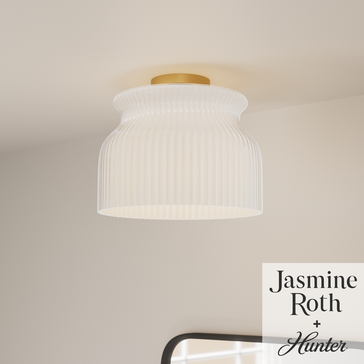 Harlowe 14-inch 1-light Luxe Gold Flush Mount Ceiling Light with Cased White Glass
